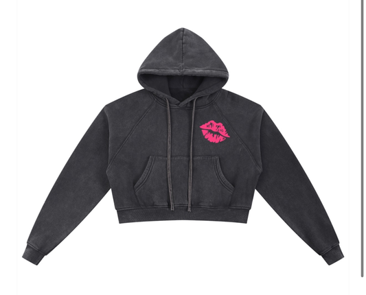 CHICAS "PUNK" CROPPED HOODIE
