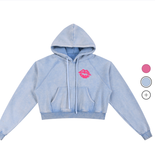 CHICAS "PUNK" CROPPED HOODIE