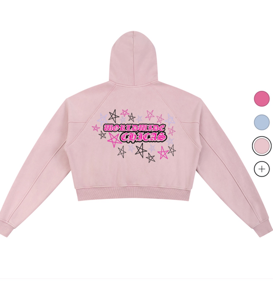 CHICAS "PUNK" CROPPED HOODIE